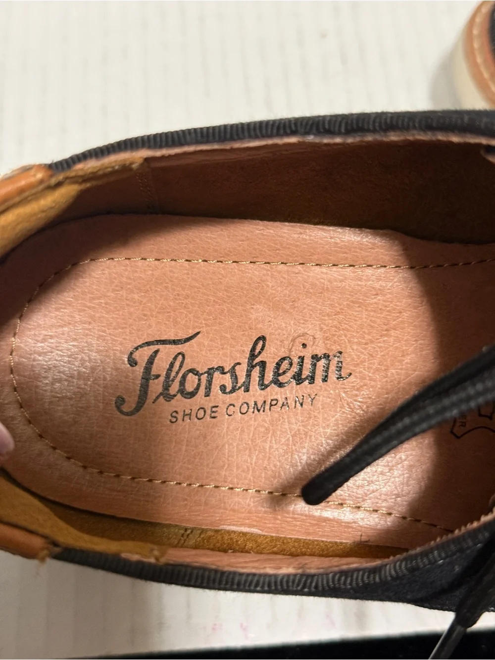 Florsheim Men's Highland Black Gray Canvas Plain Toe Oxford Shoes Sz 11 Casual